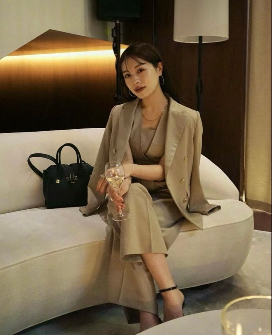 ジャケット・アウター laubeblanc Double breasted Blazer brown