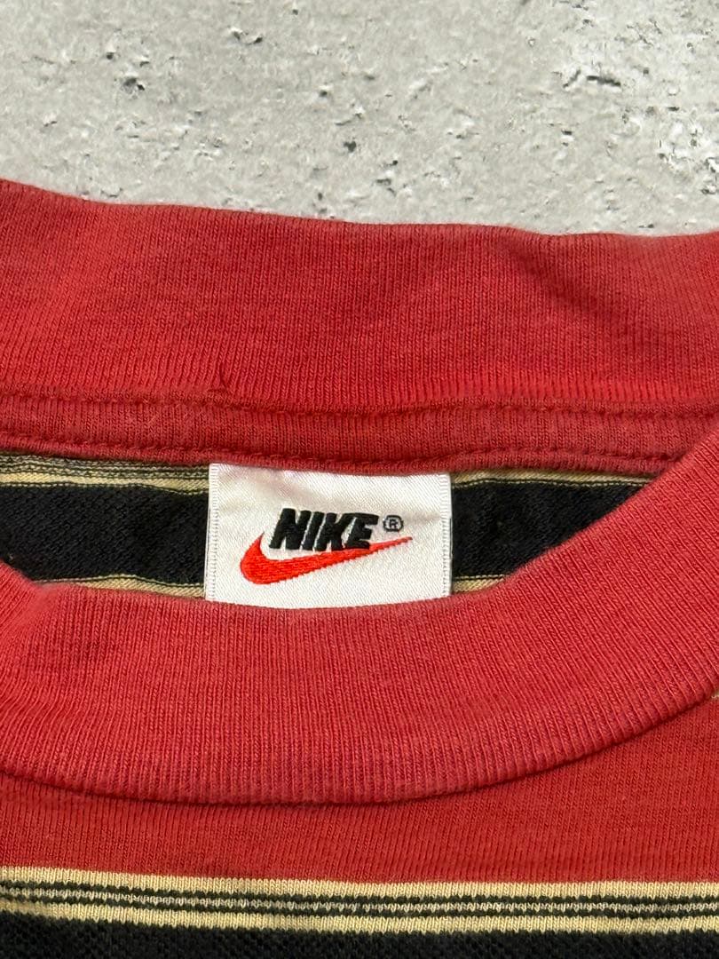 最終 90s 銀タグ NIKE ナイキ ボーダー Tシャツ