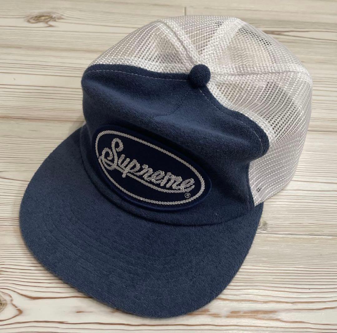 早い者勝ちSupreme terrymesh back 5 panel blue