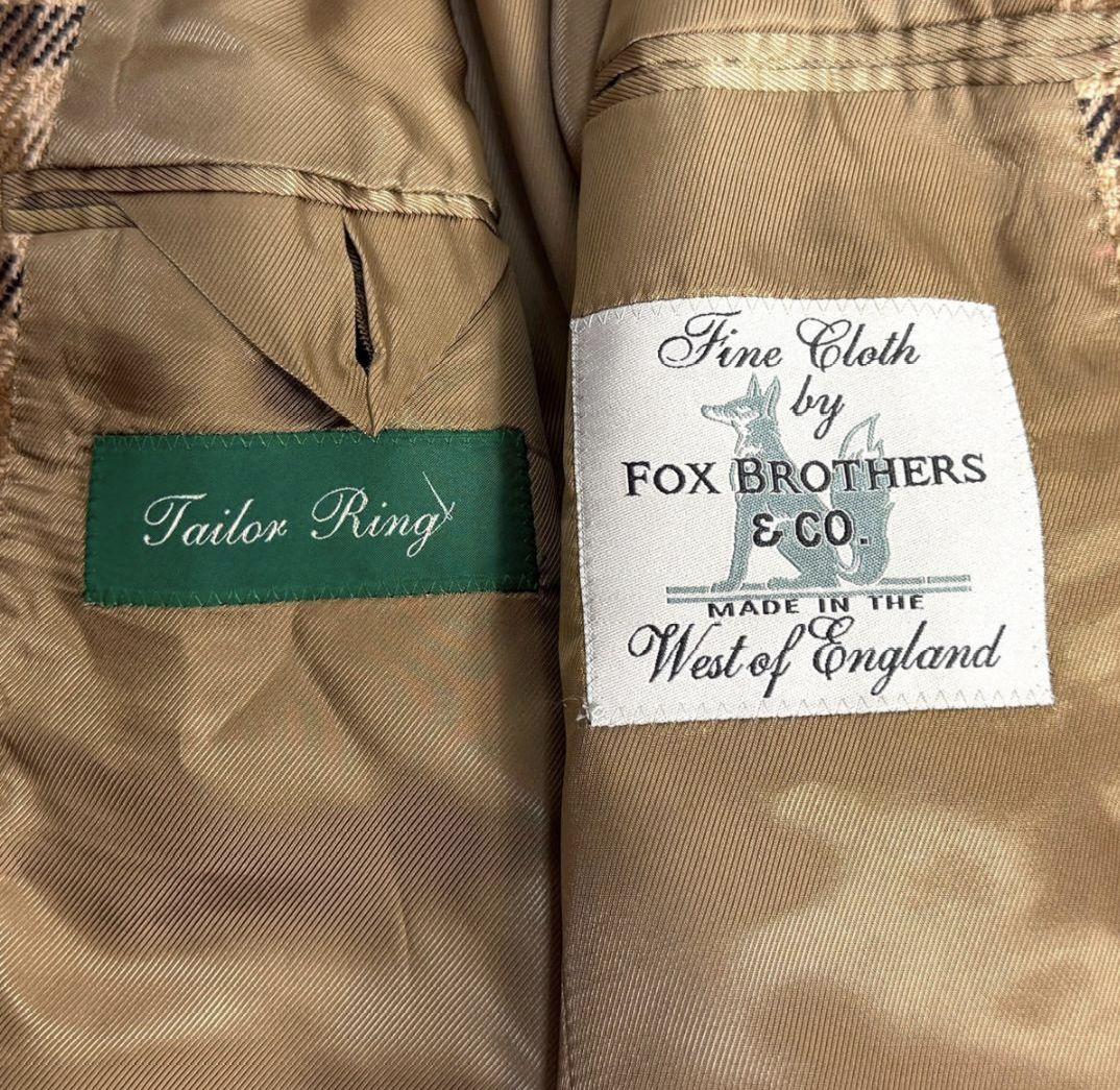 超美品 リングヂャケット FOX BROTHERS ツイードジャケット茶