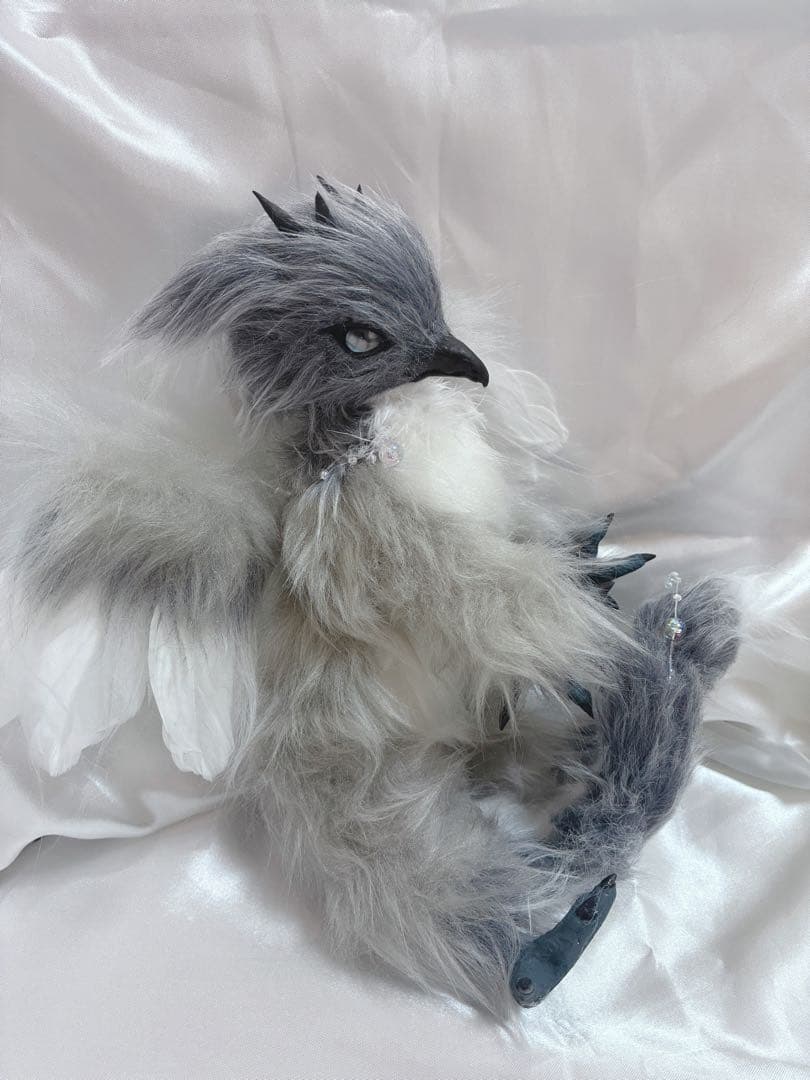 珀*読様 ハンドメイド　アートドール　冥羽　めいは　夜の神獣　幻獣　鳥　ドラゴン