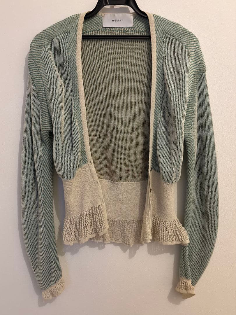 トップス MURRAL Pigment knit cardigan mint