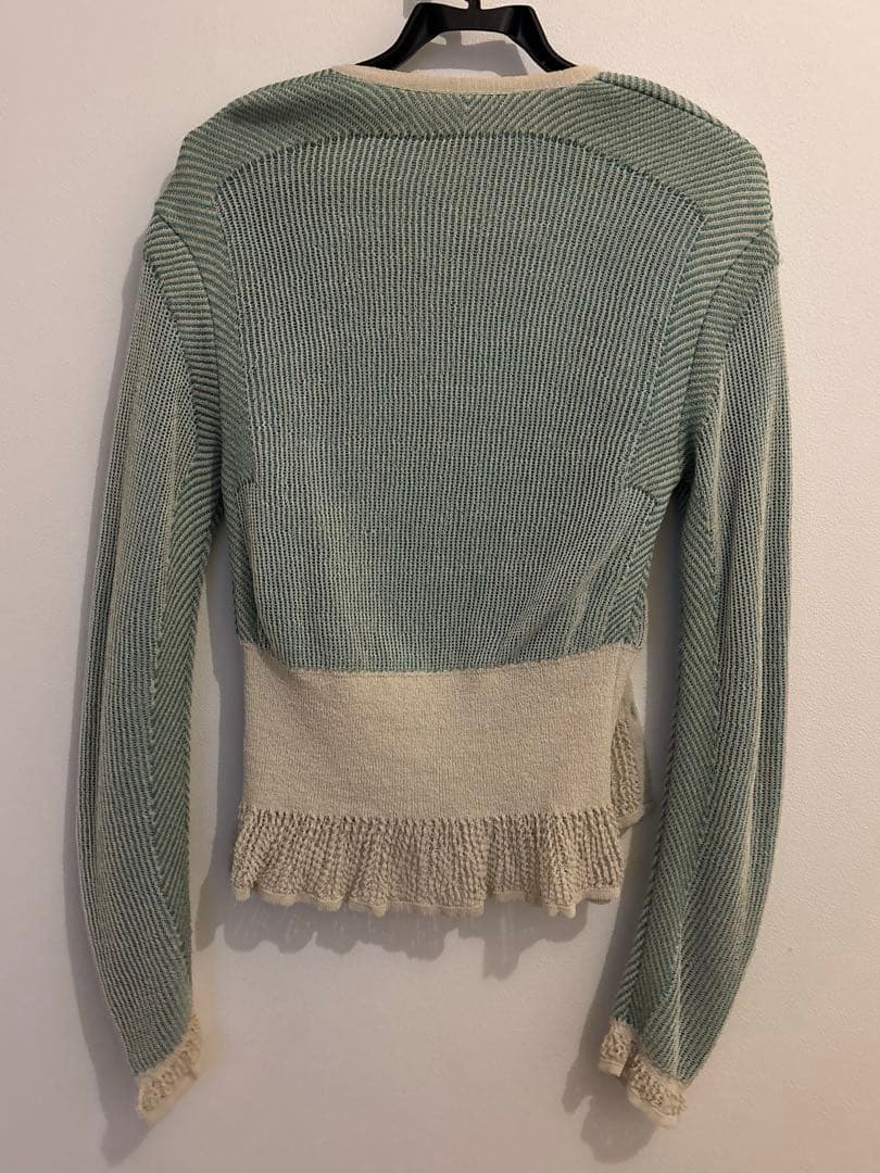 トップス MURRAL Pigment knit cardigan mint