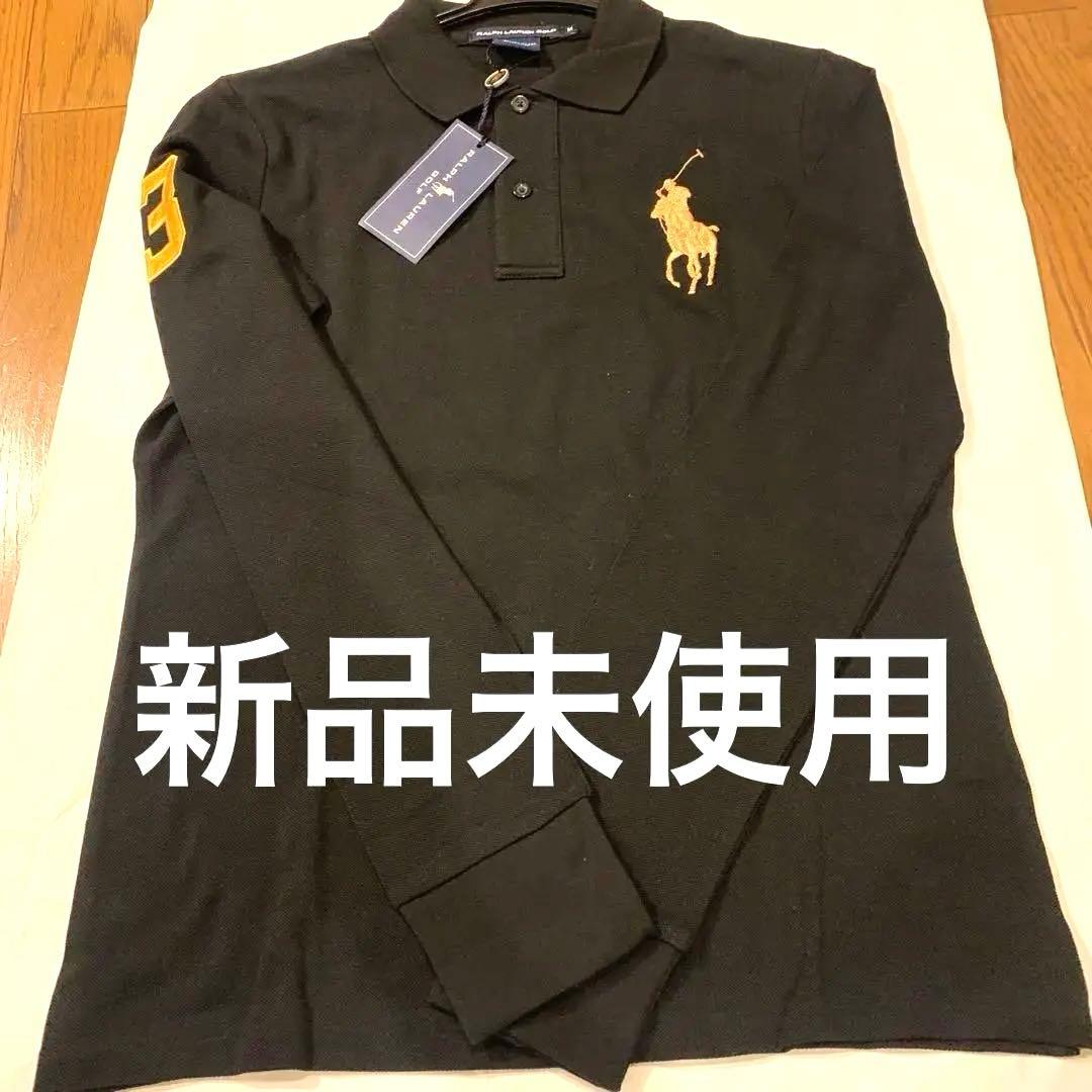 新品未使用　ラルフローレン　黒ポロシャツ M ビッグポニー　レディース