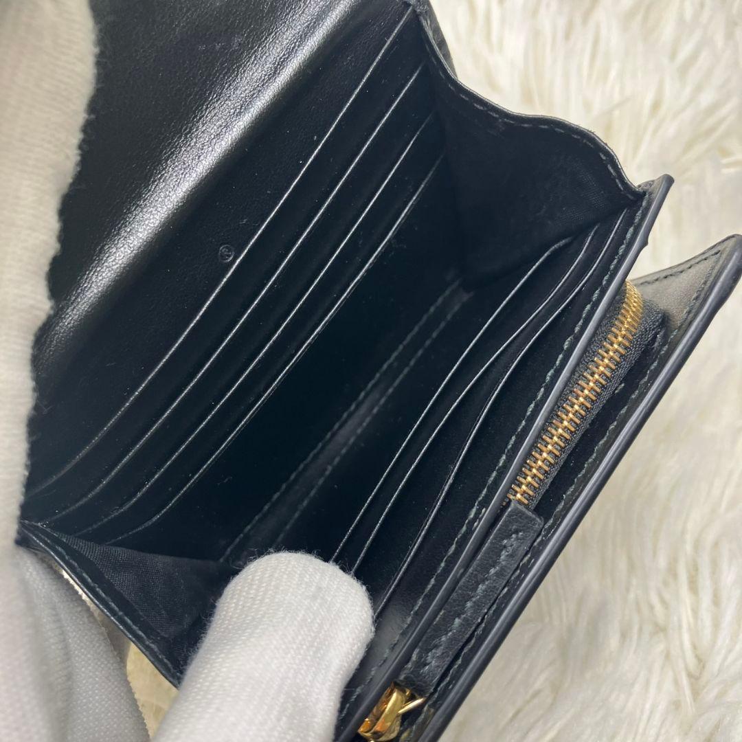 極美品✨GUCCI 二つ折り財布 GG マーモント マトラッセ 黒
