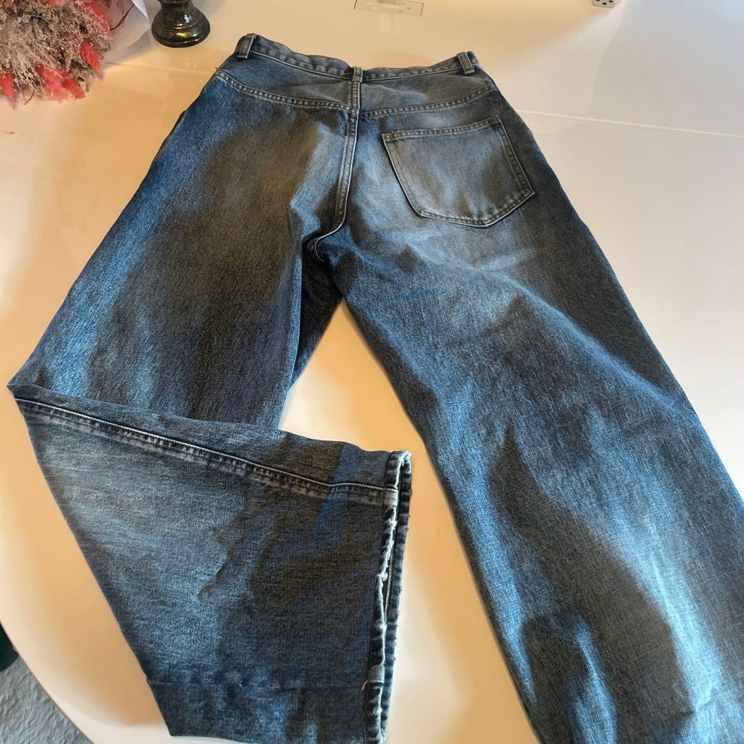 ダブスタ　レイヤードディテールデニムパンツ