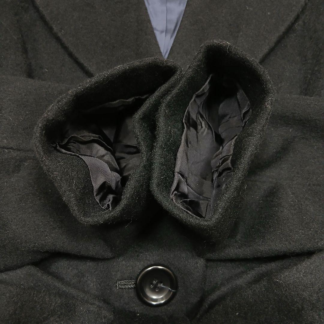極美品　アンタイトル　ロングチェスターコートベルト付　ウール　黒　4(LL相当)