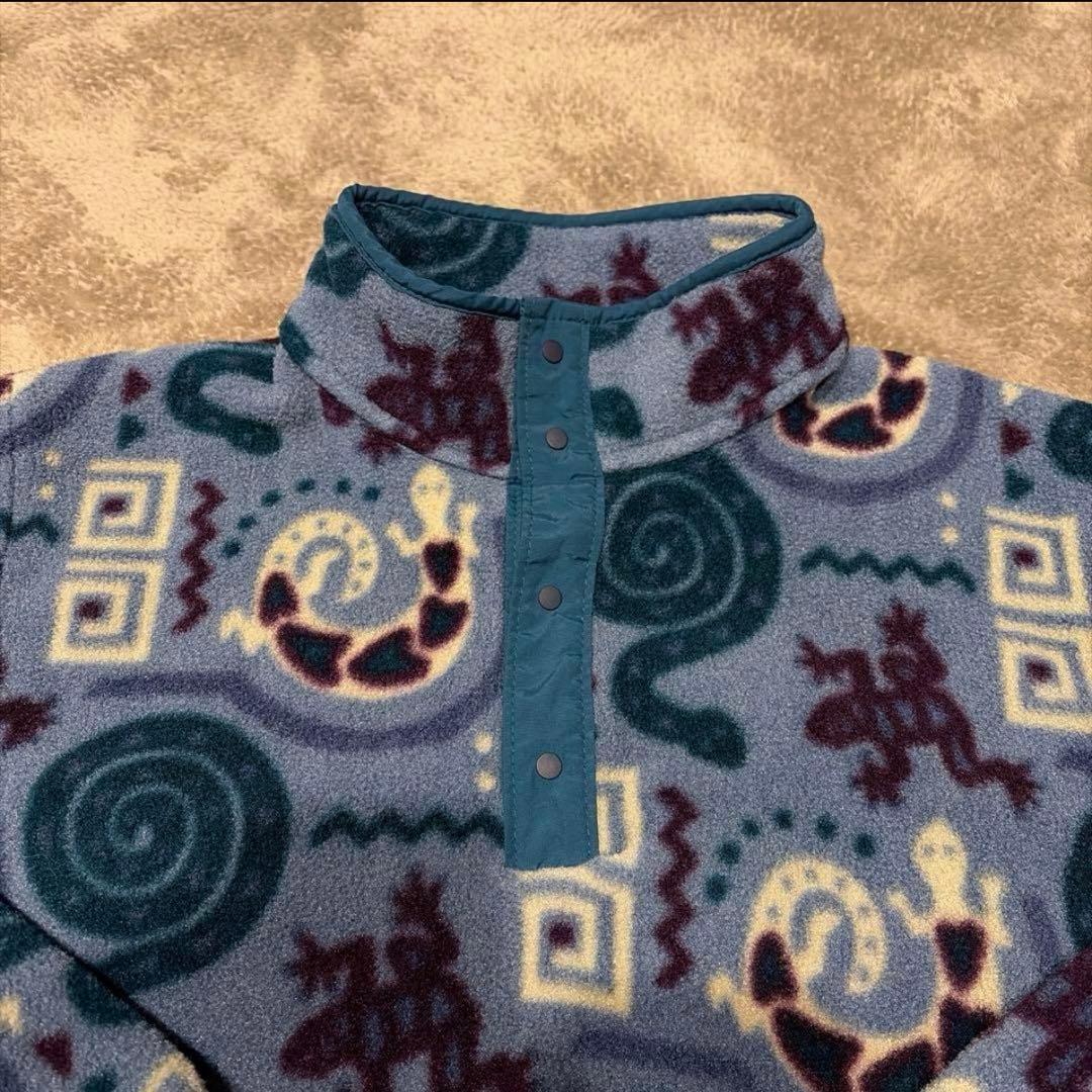 a*様 【80-90s USA製】L.L.Bean 総柄フリース キッズXL 希
