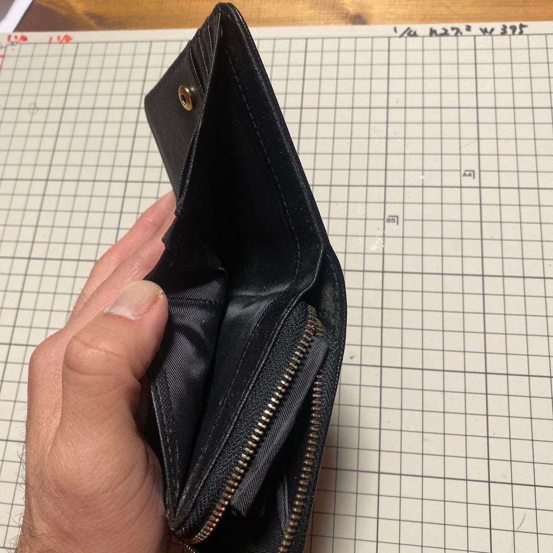 PRADA サフィアーノレザー 二つ折り財布 ネイビー