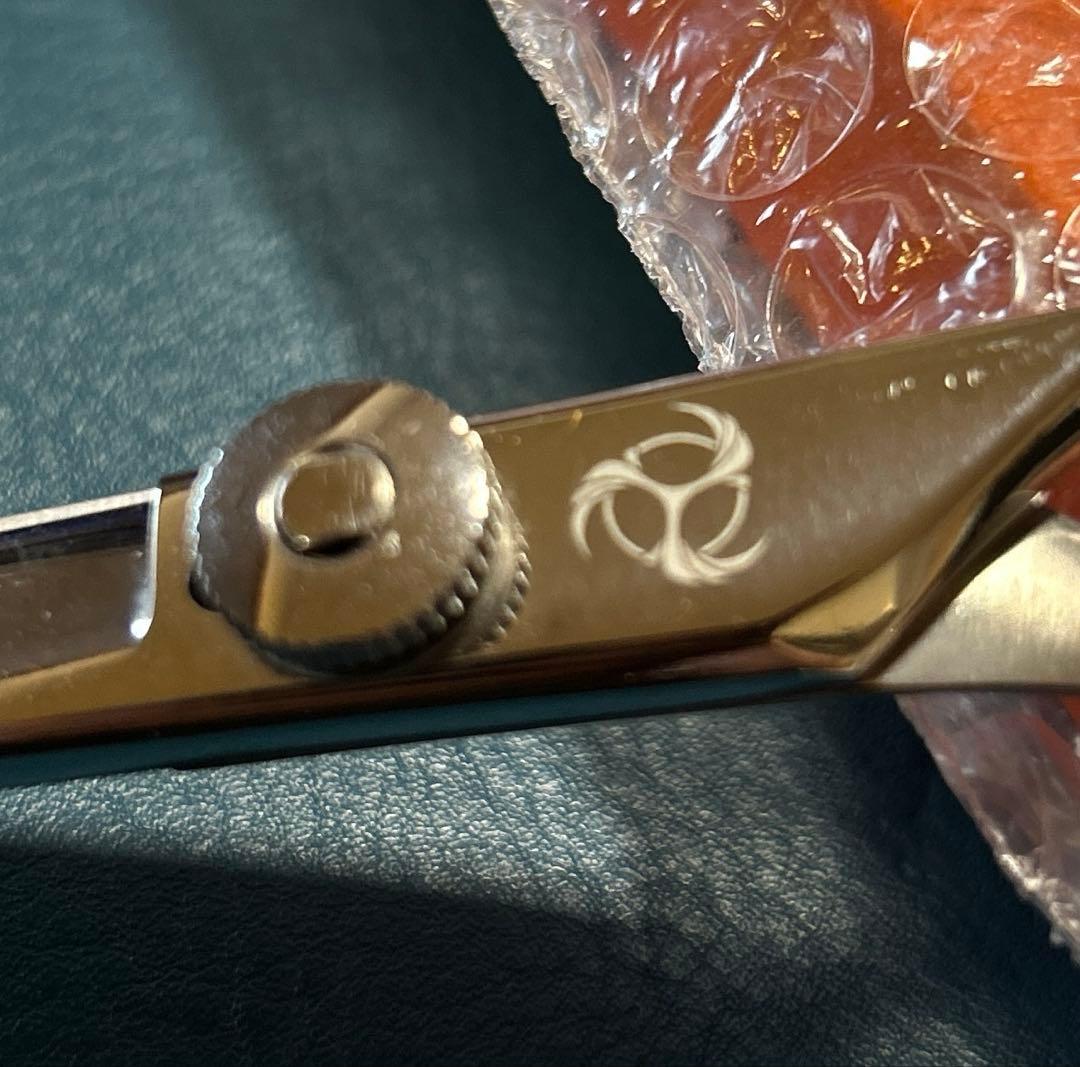 美品❤️MIZUTANI ストレートシザー ダイヤル調節式　切れ味良し