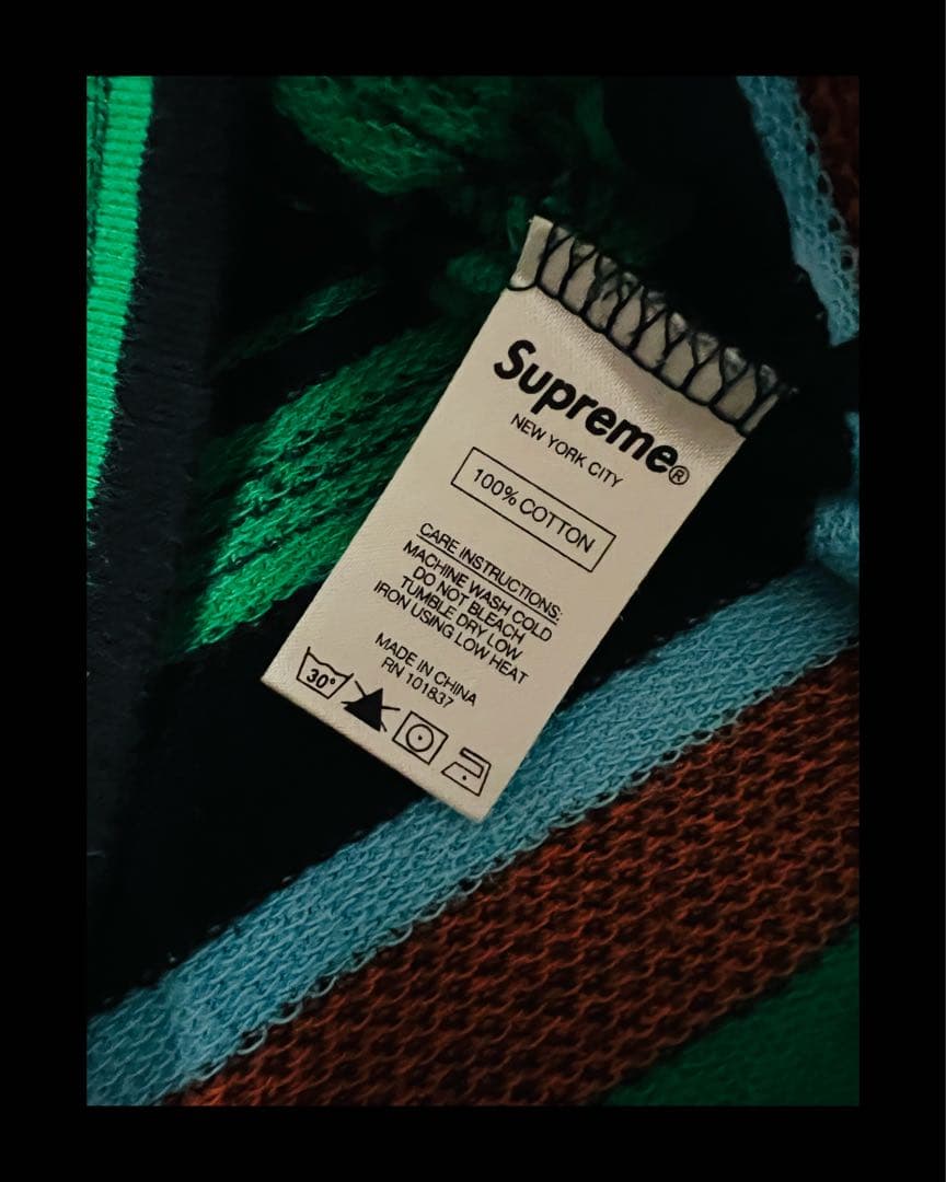 Supreme (シュプリーム) Tシャツ マルチカラー ボーダー