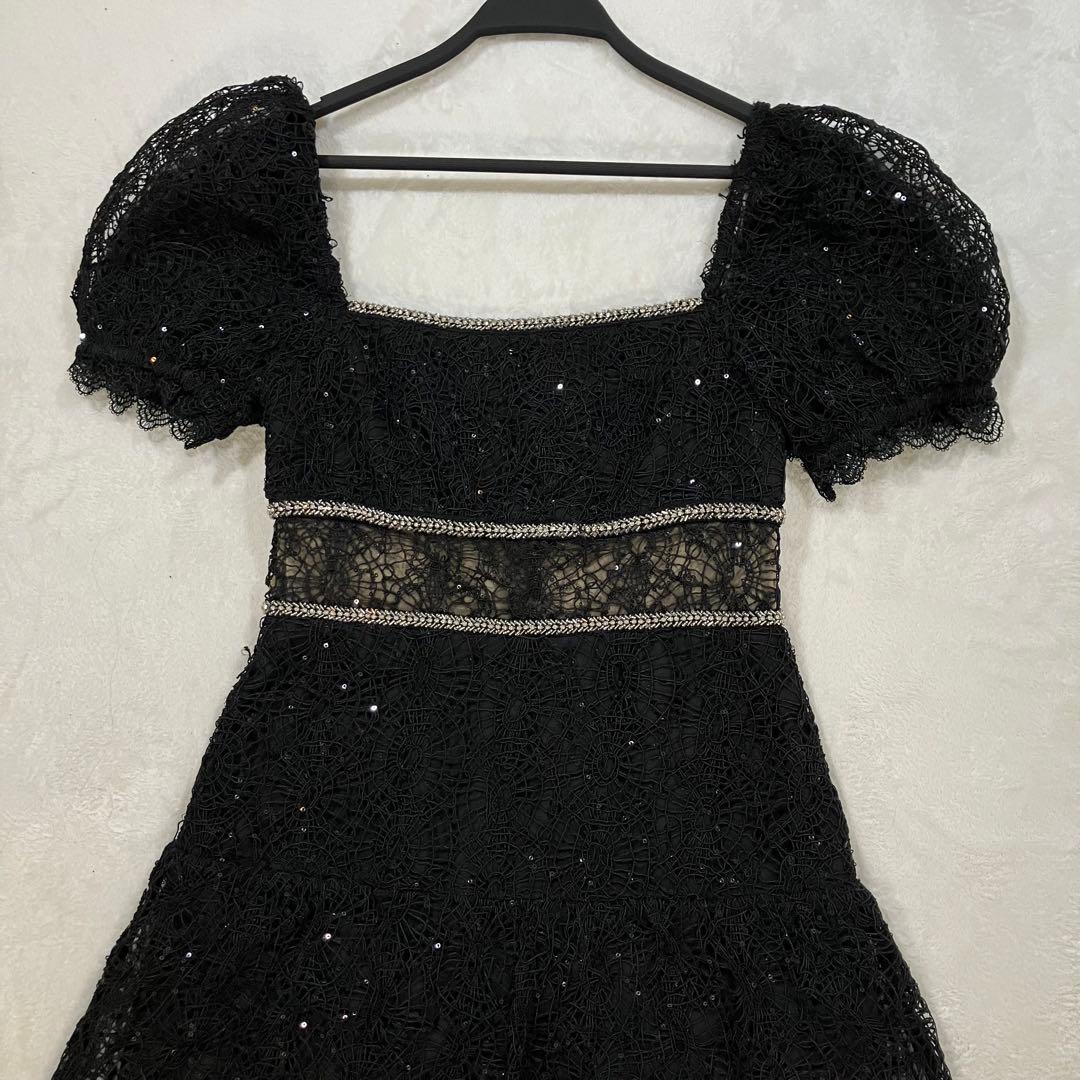 キャロル30美品♡セルフポートレート　クリスタル レイヤード レースドレス