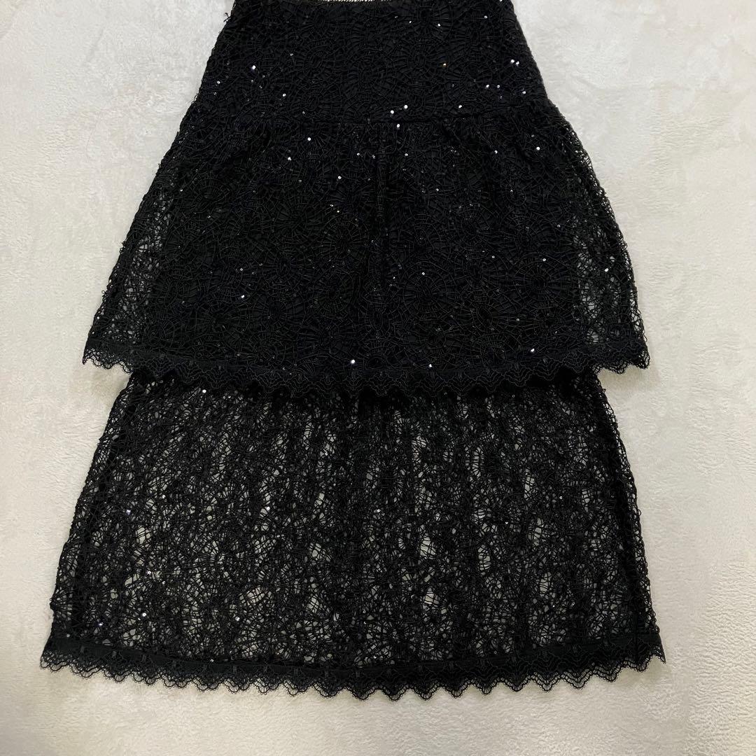 キャロル30美品♡セルフポートレート　クリスタル レイヤード レースドレス