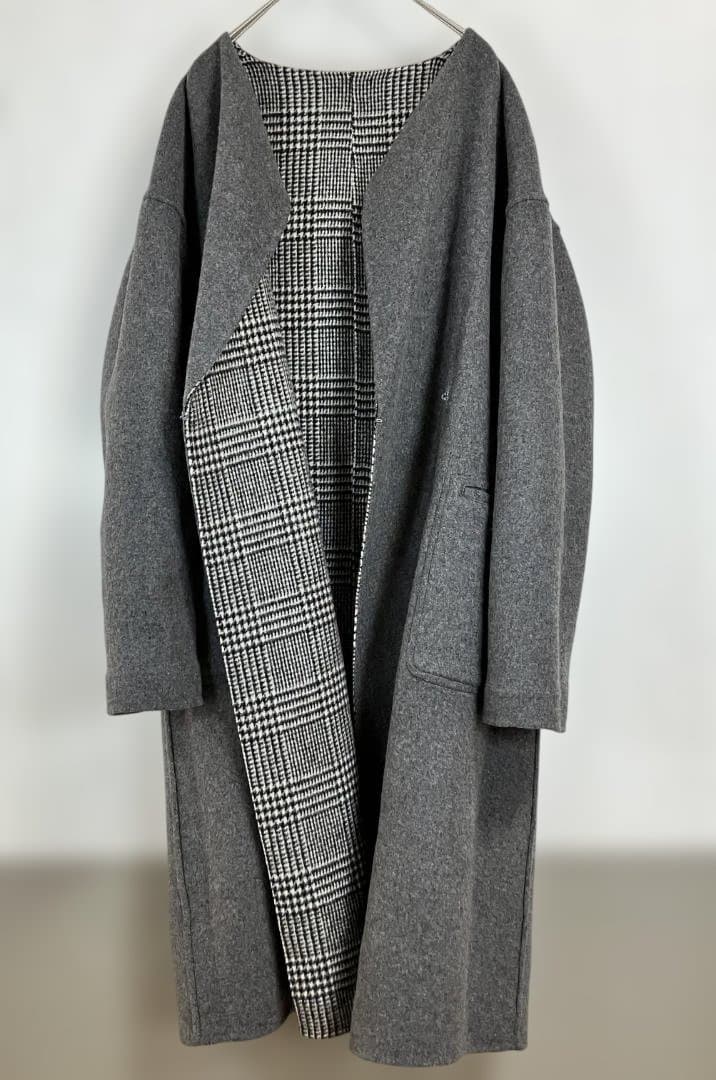 新品タグ付 ROPE リバーシブル ノーカラーコート 38