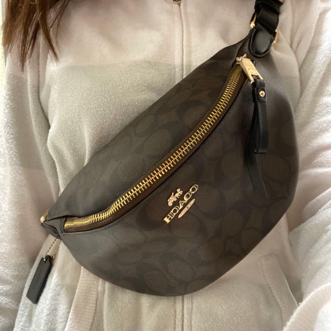 COACH コーチ　ウエスト　バッグ　ブラウン