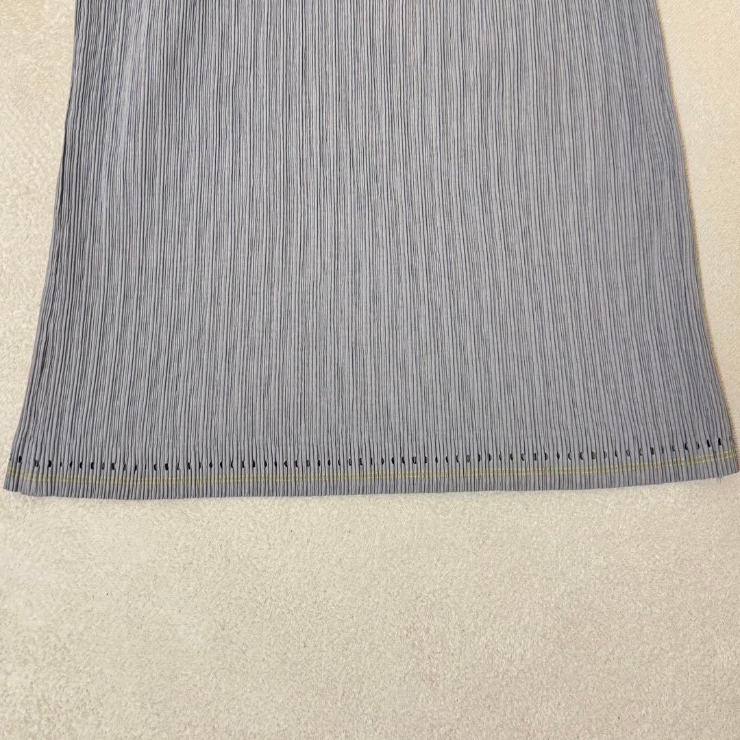極美品✨ISSEY MIYAKE プリーツ　グレー　ロングスカート　サイズM