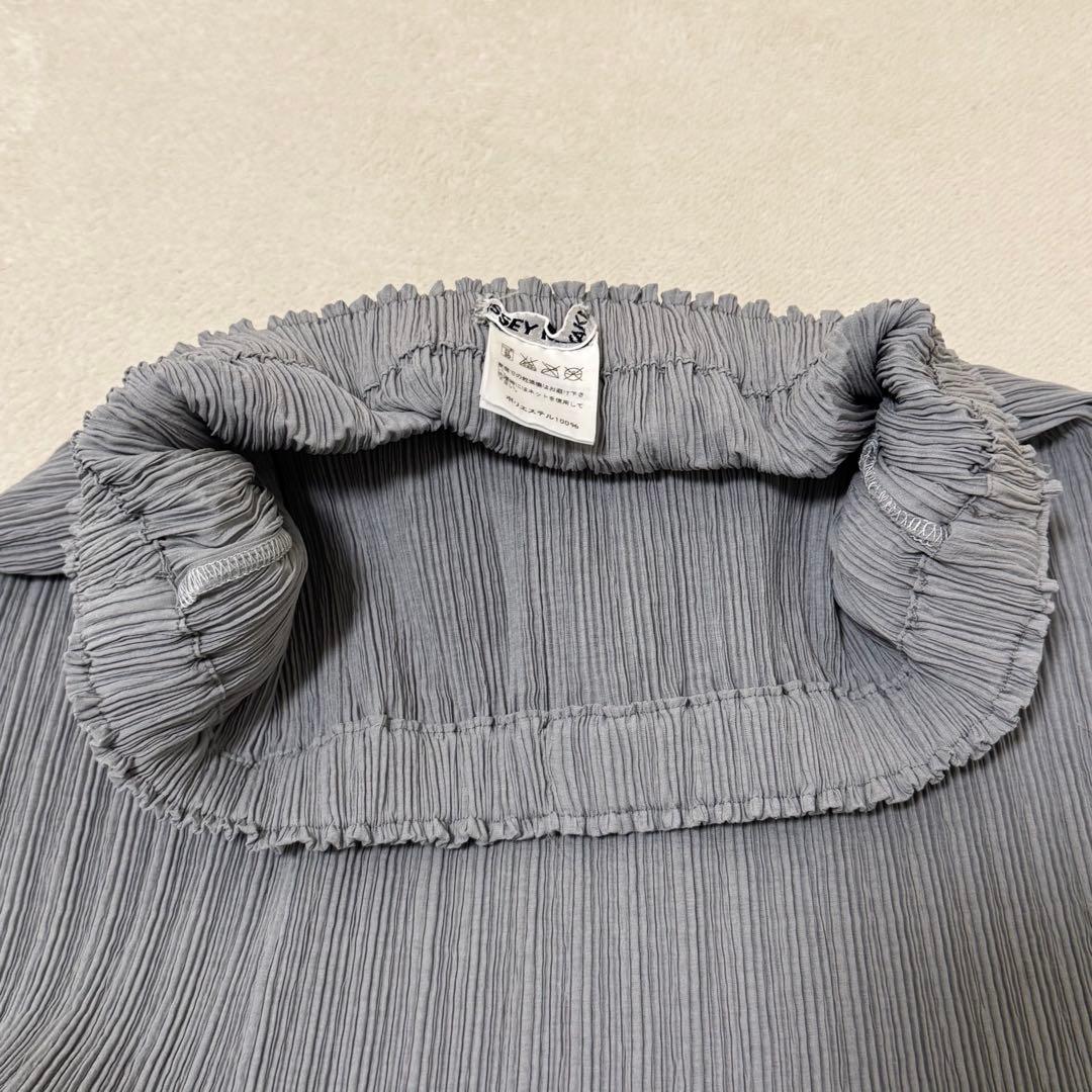 極美品✨ISSEY MIYAKE プリーツ　グレー　ロングスカート　サイズM
