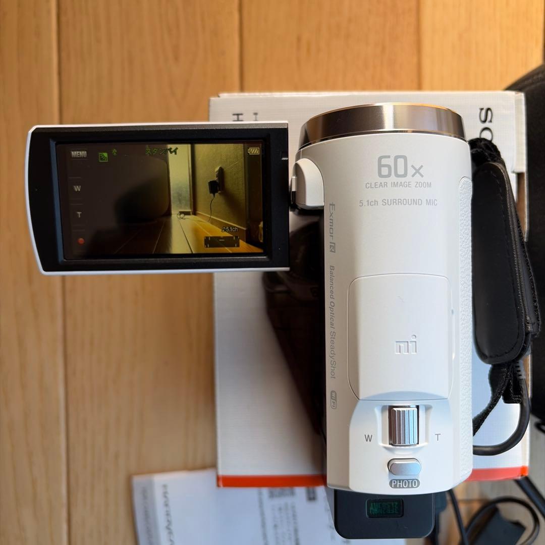 SONY HDR-CX680 ホワイト 元箱付 美品 動作良好 別売ケース付き