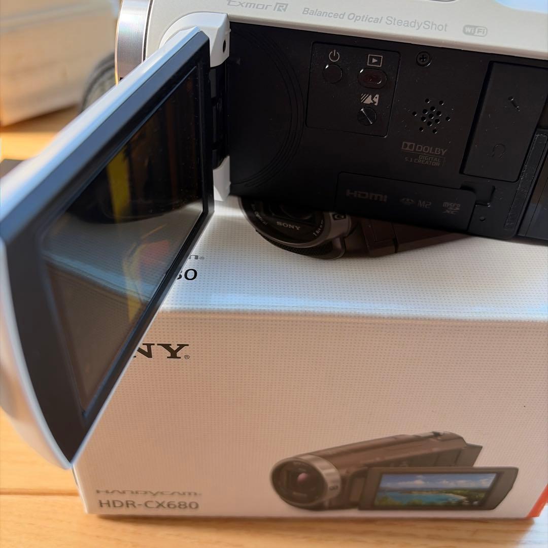 SONY HDR-CX680 ホワイト 元箱付 美品 動作良好 別売ケース付き
