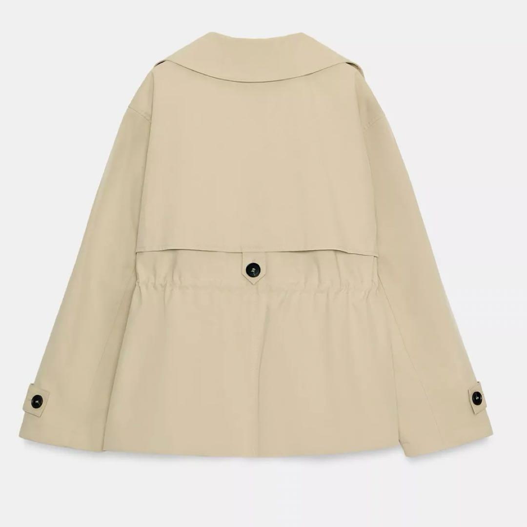 ZARA 調節可能なウエスト ショートトレンチコート S