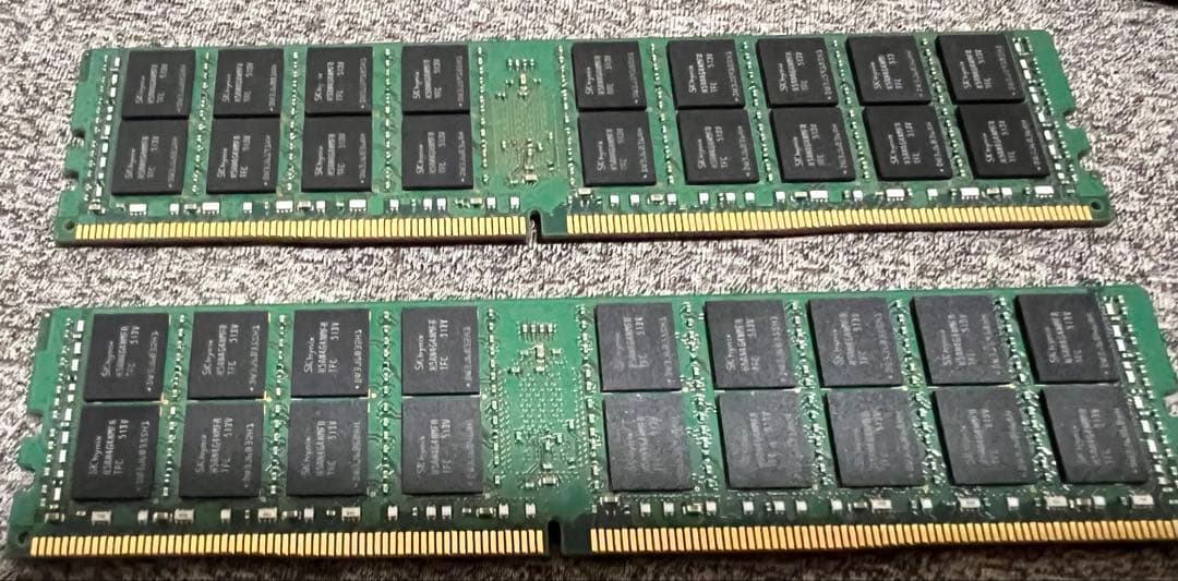 SKhynix 32GB（16GB×2DDR4-2133 ECCサーバー用メモリ
