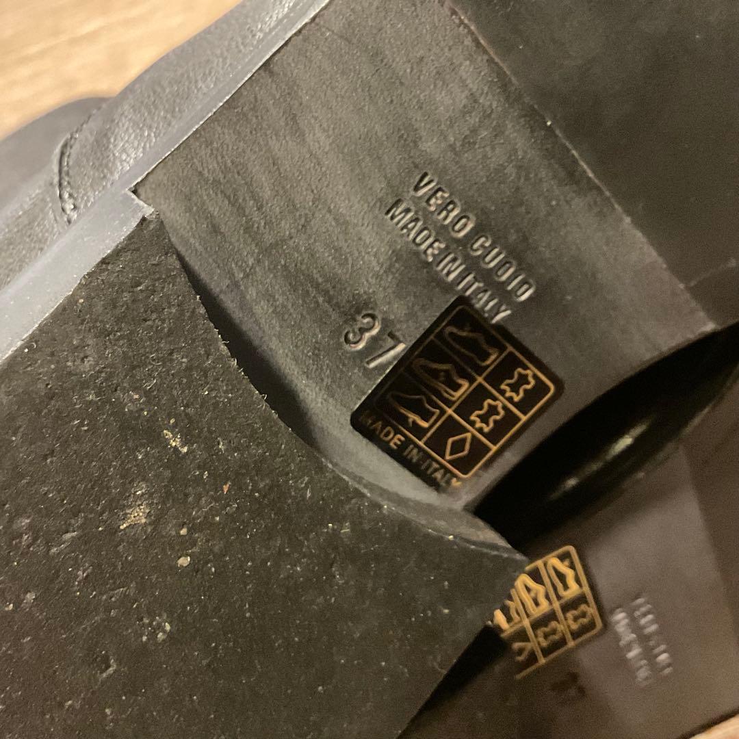 美品！pas de calais パドカレ レザー ジップ ブーツ ブラック 黒