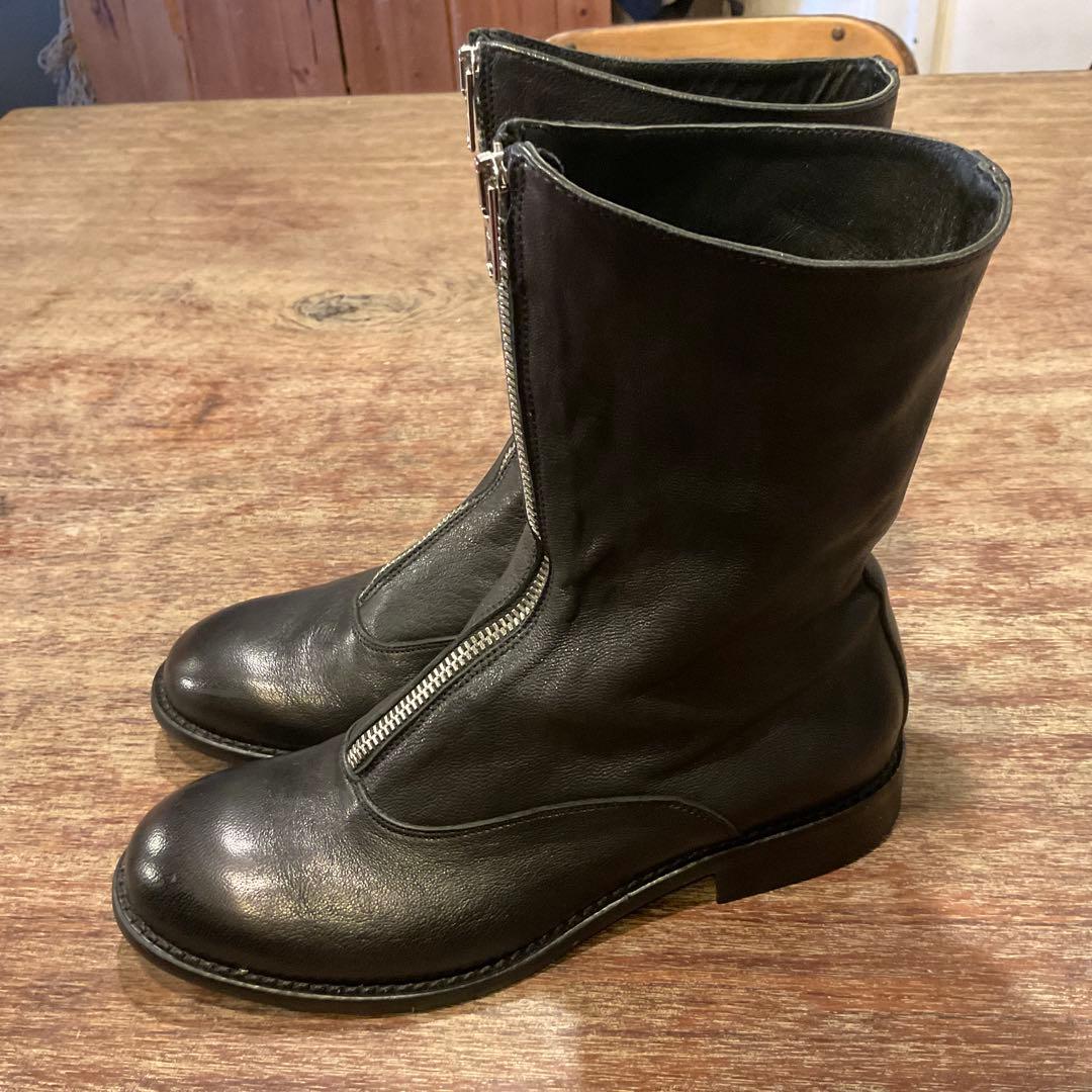 美品！pas de calais パドカレ レザー ジップ ブーツ ブラック 黒
