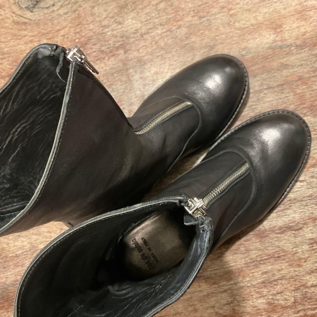 美品！pas de calais パドカレ レザー ジップ ブーツ ブラック 黒