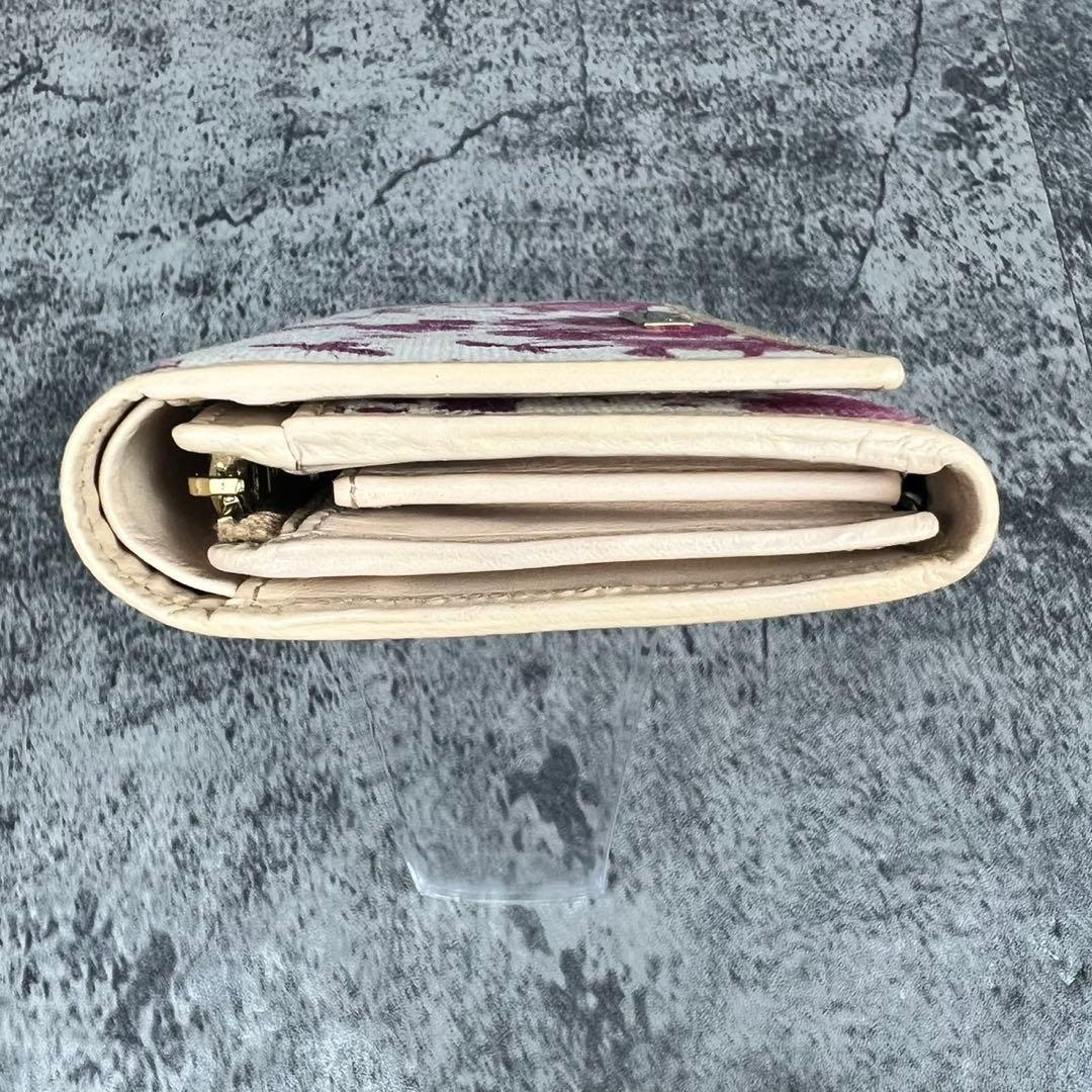 GUCCI キャンバス フラワー 二つ折り財布 花柄 コンパクト