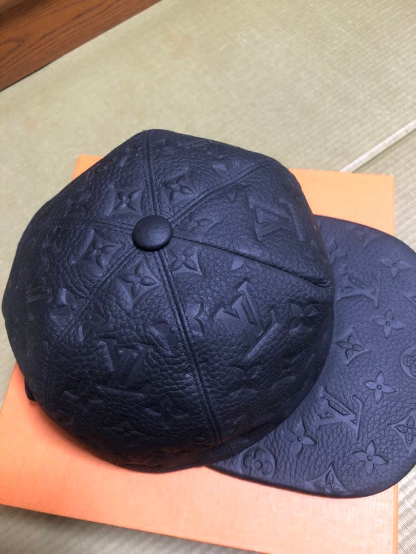 【超美品】LOUIS VUITTON ルイヴィトン モノグラムレザー キャップ黒