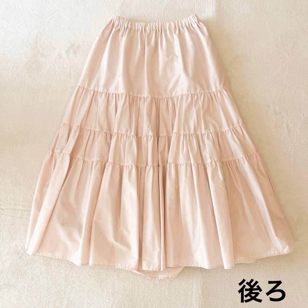 美品✨春物✨即完売品　セブンテン　タフタテイアードスカート　2023