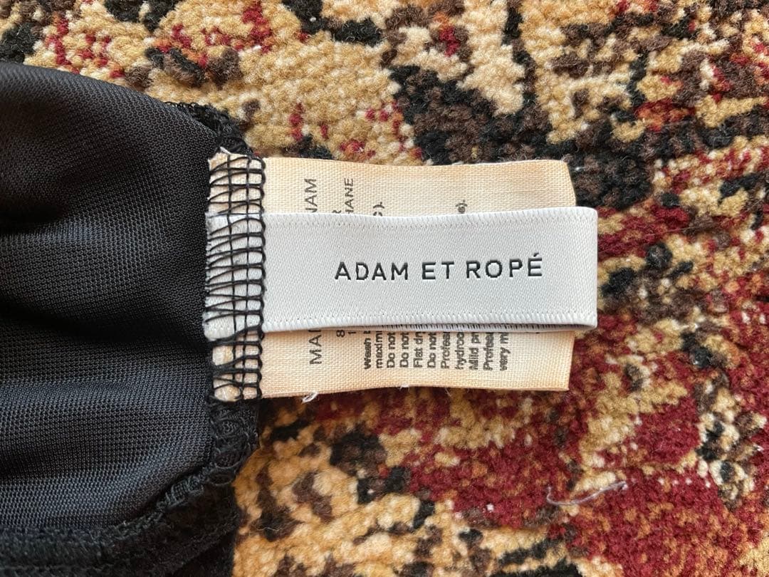 ADAM ET ROPÉ シアートリコットベロアカーディガン ブラック