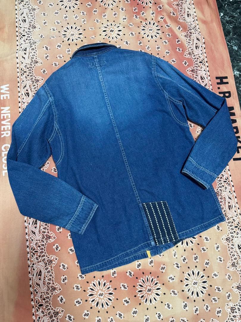 FDMTL COVERALL JACKET パッチワーク カバーオール　デニム3