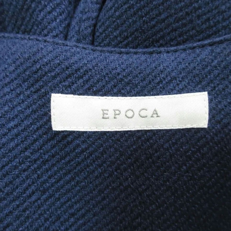 エポカ EPOCA バックスリットノーカラーコート 40 ネイビー 15