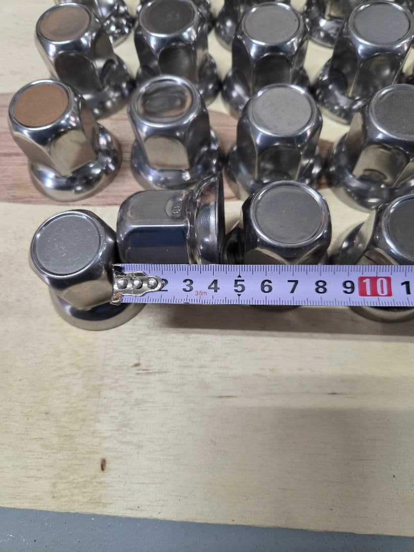中古パーマンステンレスホイールナットキャップ60個33mm日野 プロフィア10輪