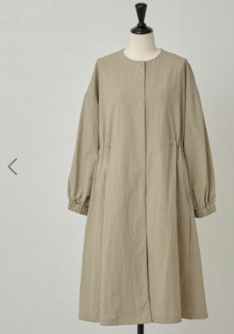 なっぷる～BEARDSLEYバルーン袖フレアーコート　beige