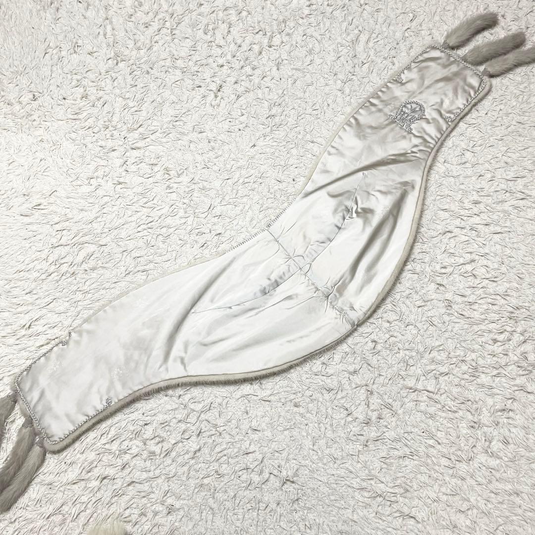 【美品】サファイアミンク ショール 毛皮 マフラー 成人式 レディース