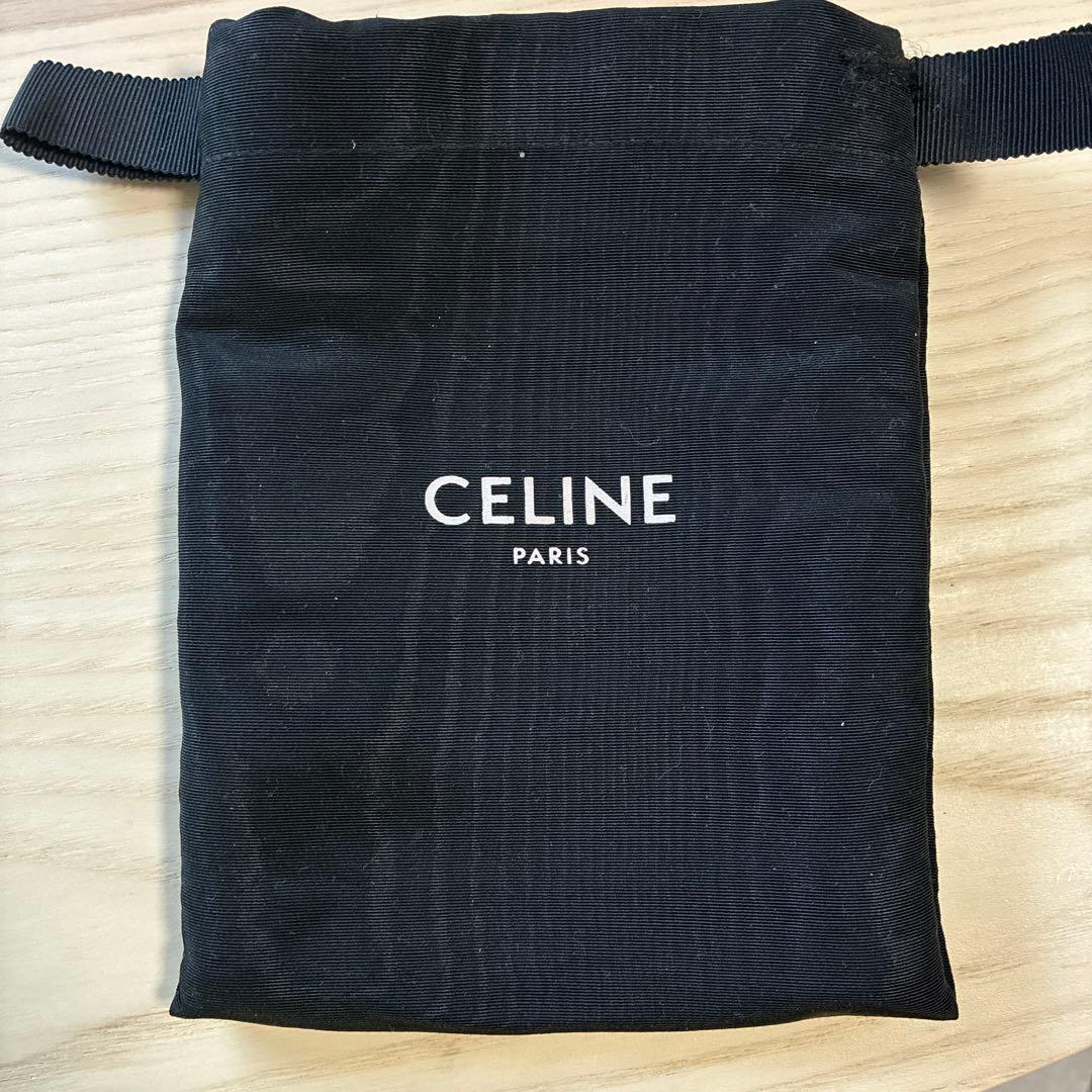 CELINE 三つ折り財布 ブラック レザー
