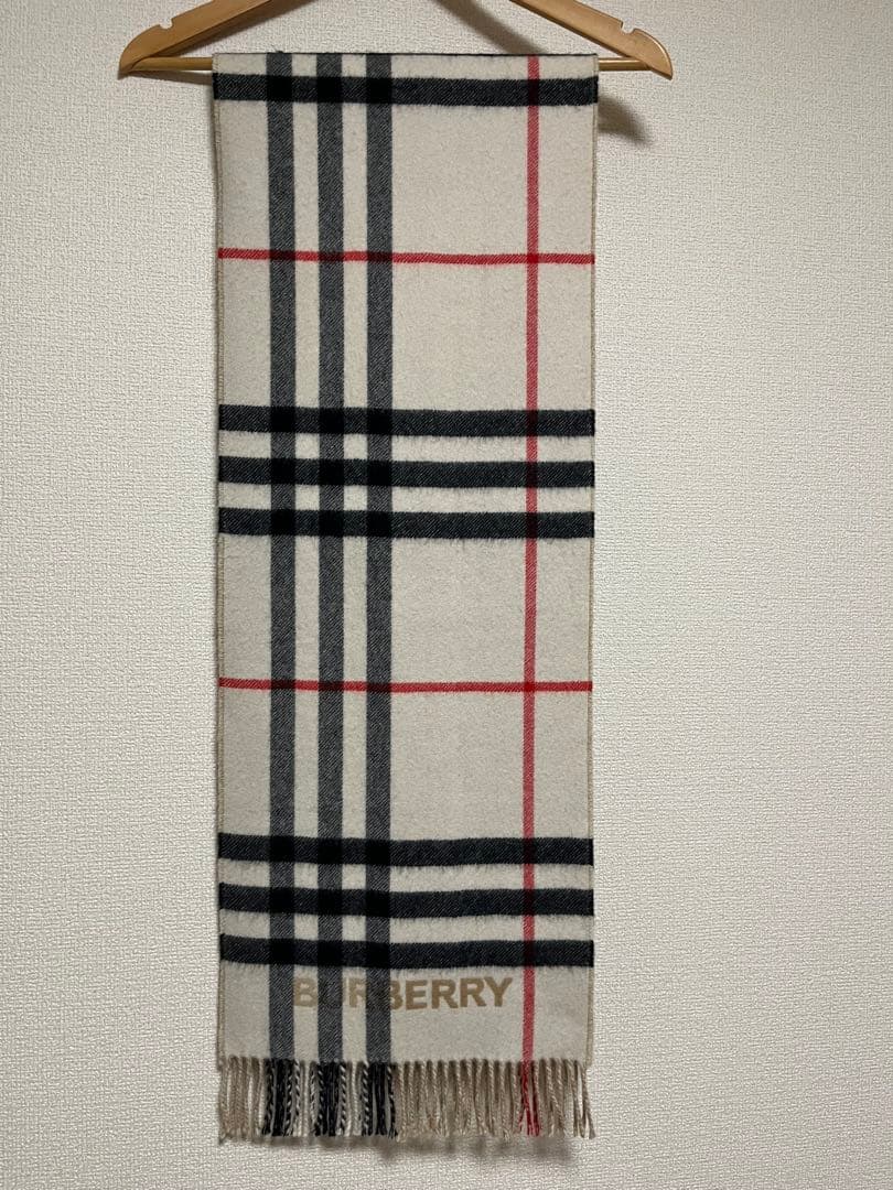 BURBERRY　バーバリー　マフラー　カシミア100％　コントラストチェック