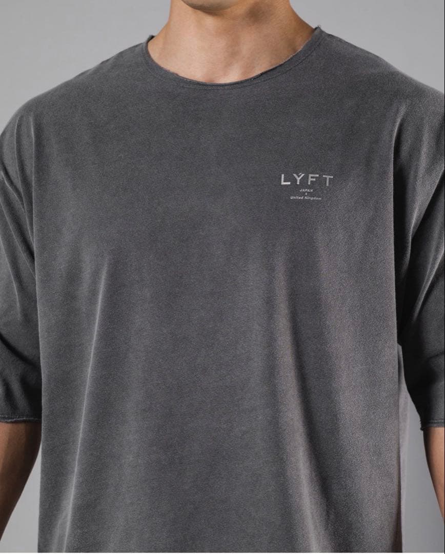 LYFT CUT-OFF VINTAGE BIG T-SHIRT グレー