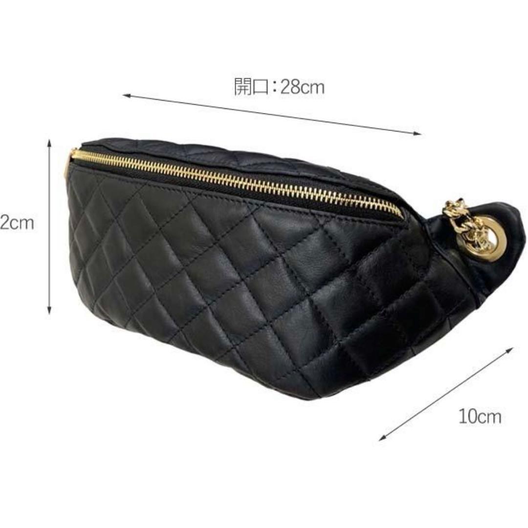 【極美品】AULENTTI キルティングレザー ボディバッグ ショルダーバッグ