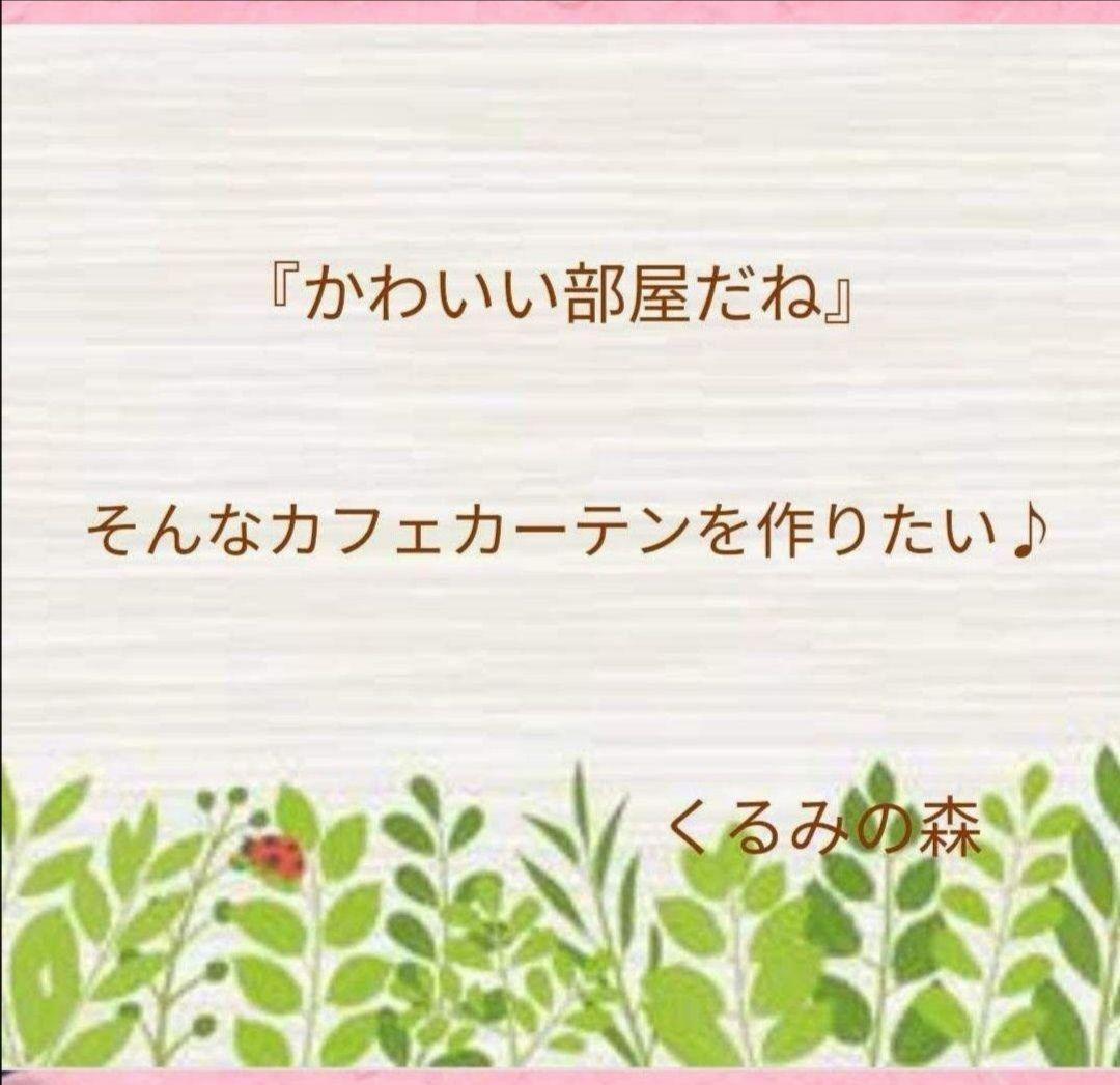 おぴさま♥特注品 バランスカフェカーテン♡花柄レース リネン 丈20×70×3枚