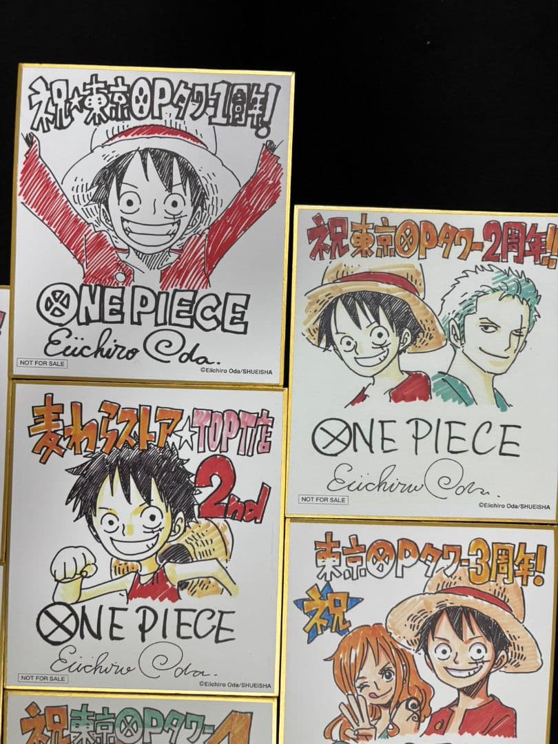 【非売品】ワンピースタワー　記念　ミニ色紙　フルコンプセット