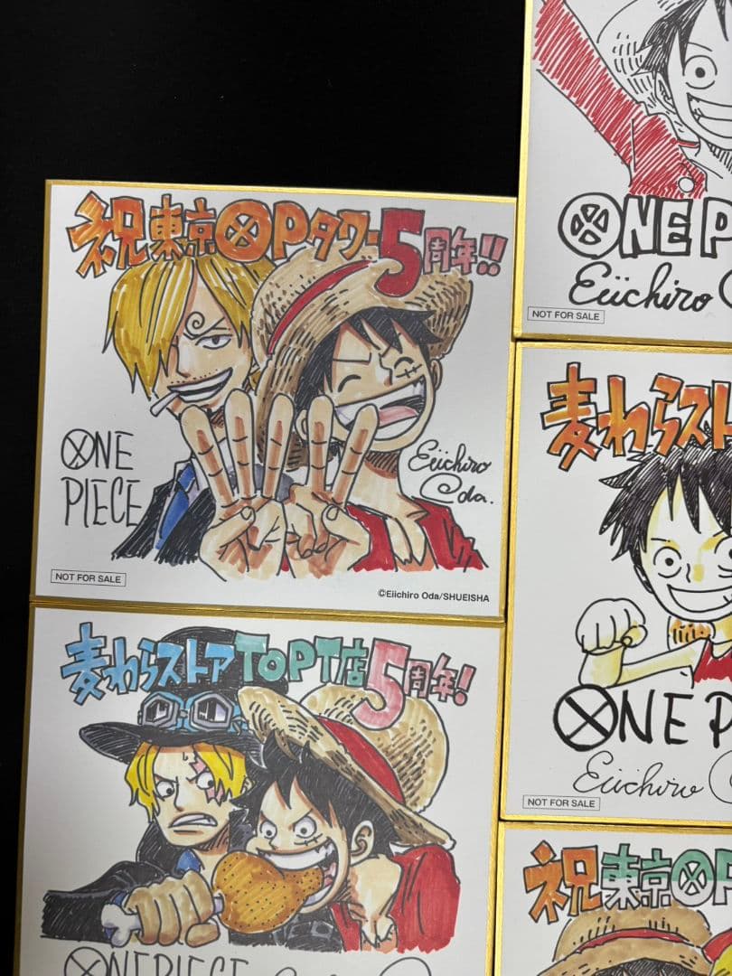 【非売品】ワンピースタワー　記念　ミニ色紙　フルコンプセット