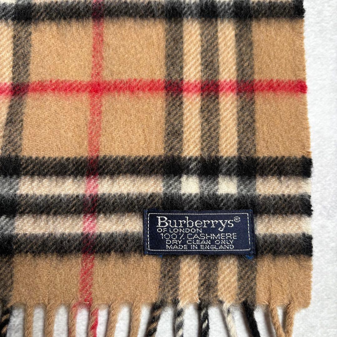 Burberry バーバリー カシミア100 %イギリス製 ノバチェックベージュ