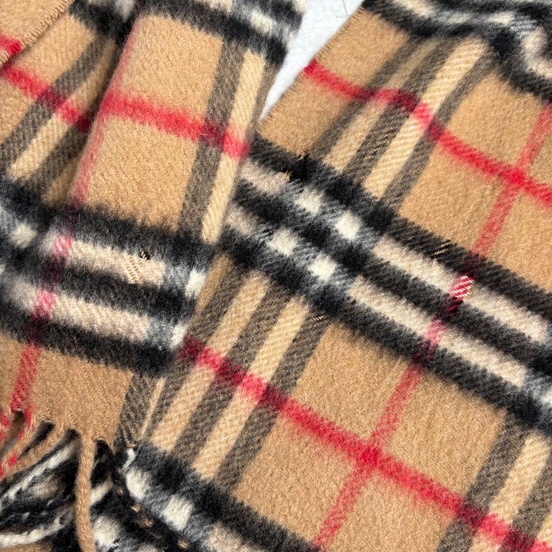 Burberry バーバリー カシミア100 %イギリス製 ノバチェックベージュ
