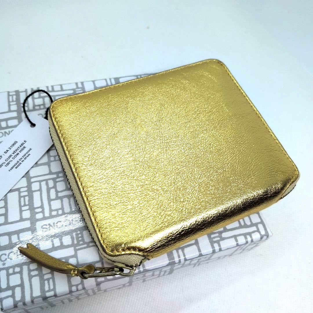 【現行 極美品 箱付 金運◎】コムデギャルソン　ラウンドジップ　二つ折り財布