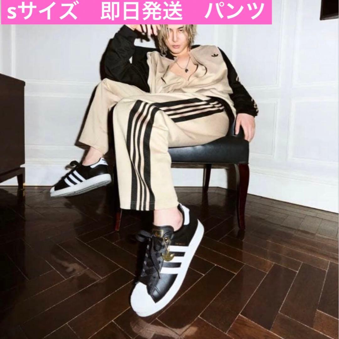 adidas 藤井風さん着用 ルーズメッシュトラックパンツ Sサイズ