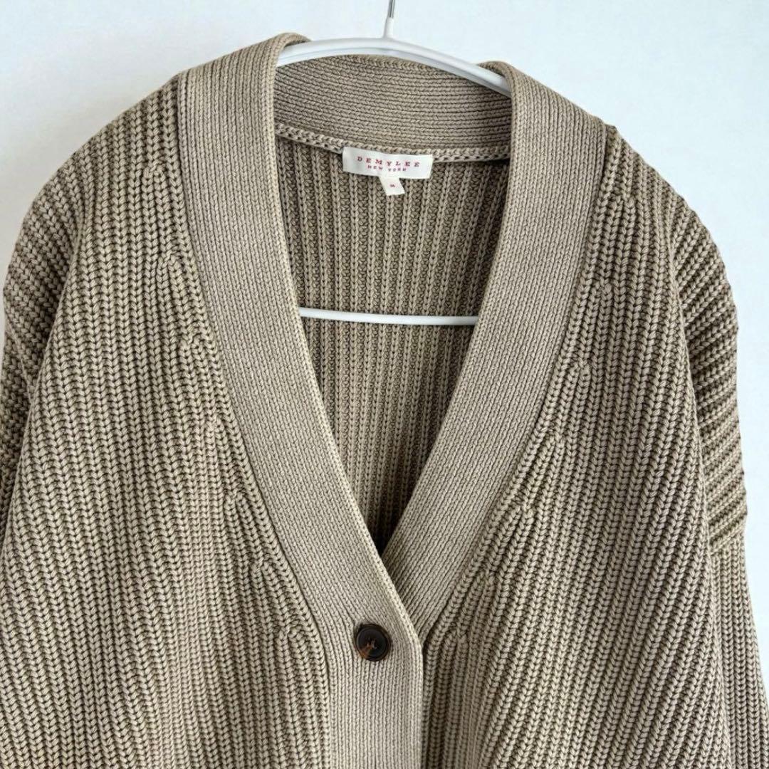 【美品】DEMYLEE デミリー コットン ニット カーディガン ベージュ