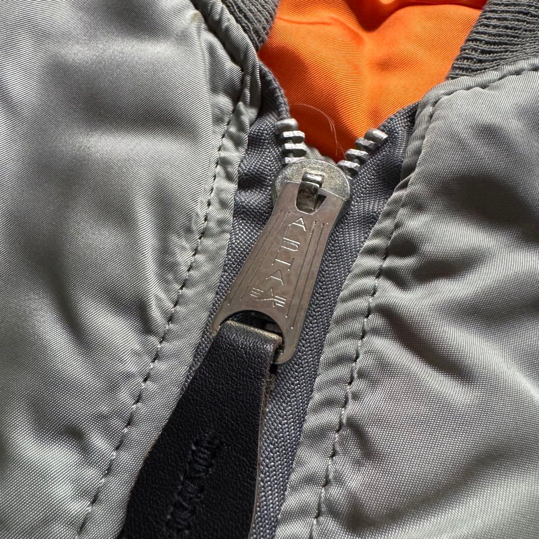 90s USA製 ALPHA ma-1 bomber jacket SILVER